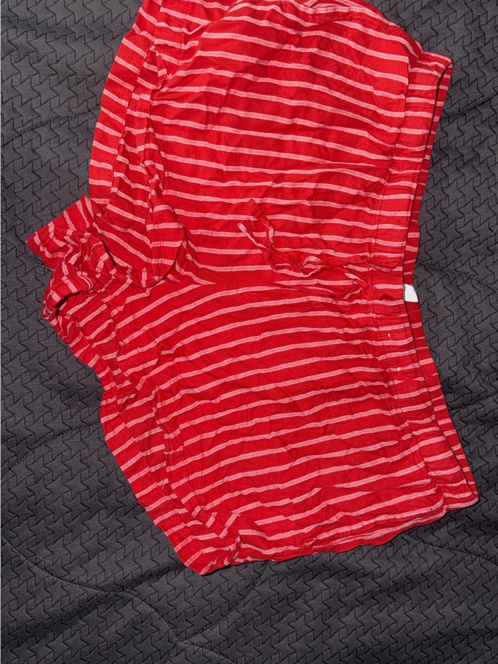 Auden Red & White Striped Sleep Shorts